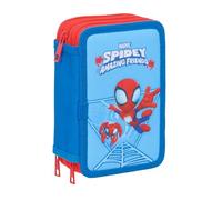 Spidey Trousse Scolaire avec 37 Outils Inclus, Trousse pour Enfant, idéale pour Enfants de 5 à 14 Ans, Confortable et Polyvalente, qualité et résistance, 12,5 x 5,5 x 19,5 cm