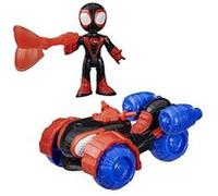 Spidey Véhicule Techno-Quad et figurine Miles « Spin » Morales de 7,5 cm et accessoire, des 3 ans, Marvel Spidey et ses Amis Extraor