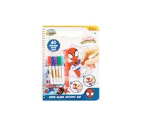 Spidey Wipe-Clean Livre d'activités | Livre de coloriage effaçable pour enfants à partir de 3 ans | 40 pages avec motifs Spidey & Friends | Jouet éducatif avec 5 stylos | Emploi pour garçons | Idée