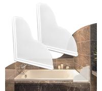 Spidfee Shower Splash Guard Kit Empêche l'eau d'éclabousser Hors de la Baignoire, Silicone, Blanc