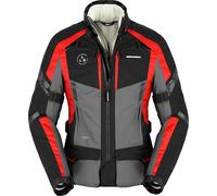 Spidi 4 Season Evo H2Out Veste textile de moto de dames, Noir/Gris/Rouge, Taille S