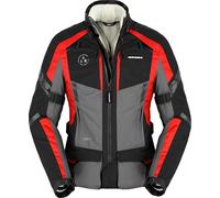 Spidi 4 Season Evo H2Out Veste textile de moto de dames, noir-gris-rouge, taille S pour femmes