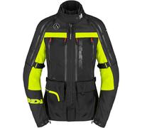 Spidi 4 Season V3 H2Out imperméable dames moto textile veste, noir/gris/jaune fluo, Taille L