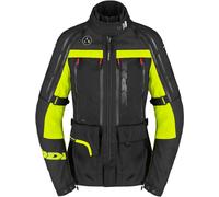 Spidi 4 Season V3 H2Out imperméable dames moto textile veste, noir/gris/jaune fluo, Taille M