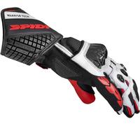 Spidi Carbo 5 Gants de moto, noir-blanc-rouge, taille XL pour homme