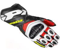 Spidi Carbo 7 Gants de moto, Noir/Blanc/Jaune, Taille 3XL