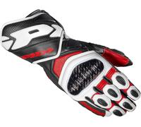 Spidi Carbo 7 Gants de moto, Noir/Blanc/Rouge, Taille S