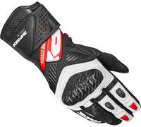 Spidi Carbo Fit Gants de moto, Noir/Blanc/Rouge, Taille L