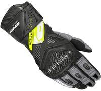 Spidi Carbo Fit Gants de moto, noir-gris-jaune, taille XL pour homme