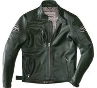 Spidi Clubber Veste en cuir de moto, Vert foncé, Taille 50