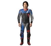 Spidi Fashion Combinaison cuir 2 pièces DP-PROGRESSIVE TOURING Homme gris-blanc-rouge 54