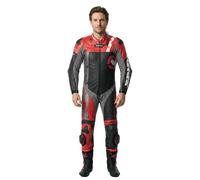 Spidi Combinaison cuir moto DP-Progressive Perforated Pro noir-rouge Taille 52