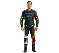 Spidi Track Wind Pro, combinaison en cuir, 1 pièce. 48 Noir/Blanc/Rouge/Jaune Néon Noir/Blanc/Rouge/Jaune Néon