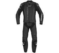 Spidi Laser Touring Costume en cuir de moto deux pièces, Noir/Noir/Blanc, Taille 56
