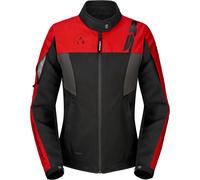 Spidi Corsa H2Out imperméable dames moto textile veste, noir-rouge, taille S pour femmes