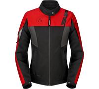 Spidi Corsa H2Out imperméable dames moto textile veste, noir/rouge, Taille XL