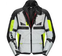 Spidi Crossmaster Veste textile de moto, blanc-jaune, taille 3XL pour homme