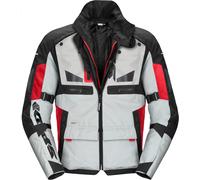 Spidi Crossmaster Veste textile de moto, blanc-rouge, taille M pour homme