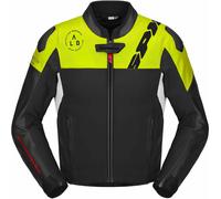 Spidi DP Progressive Hybrid Blouson en cuir de moto, noir-jaune, taille 58 pour homme