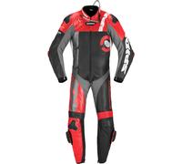 Spidi DP-Progressive Perforated Pro Combinaison en cuir de moto une pièce, Rouge/Noir, Taille 46