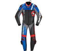 Spidi DP-Progressive Pro, costume en cuir 1pcs. perforé 54 Noir/Rouge/Bleu/Gris Noir/Rouge/Bleu/Gris