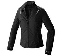 SPIDI, ELLABIKE, Deep Black, Veste moto femme résistante à l'abrasion avec doublure thermique amovible et zones réfléchissantes, protège-coudes et protège-épaules inclus