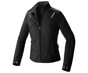 SPIDI, ELLABIKE, Deep Black, Veste moto femme résistante à l'abrasion avec doublure thermique amovible et zones réfléchissantes, protège-coudes et protège-épaules inclus