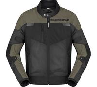 Spidi Equinox Net Windout Veste textile de moto, noir-vert, taille L pour homme