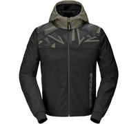 Spidi Evo Sport Sweat à capuche moto, noir/olive, Taille L