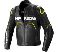 Spidi Evorider 2 Veste en cuir de moto, noir/néon, Taille 48