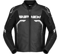 Spidi Evorider 3 Blouson en cuir de moto, Noir/Blanc, Taille 58