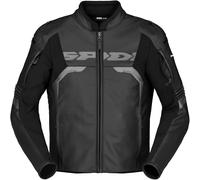 Spidi Evorider 3 Blouson en cuir de moto, noir, taille 48 pour homme