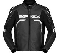 Spidi Evorider 3 Blouson en cuir de moto, noir-blanc, taille 52 pour homme