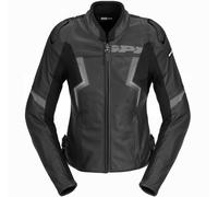 Spidi Evorider 3 Veste en cuir de moto pour femmes, noir, Taille 42