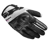 Spidi, Flash-R Evo Lady, Gants Moto Femme, Protecteurs et Résistants, Gants Moto Été Imperméables et Antidérapants, avec Compatibilité Tactile, Poids Moyen 0,1 kg, Noir/Blanc