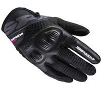 Spidi Flash-R Evo Tex Gants de moto pour femmes, noir, Taille XL
