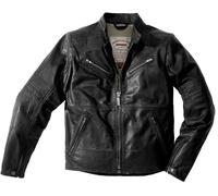 Spidi Garage Veste de moto en cuir, noir, taille 48 pour homme