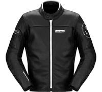 Spidi Genesis Veste en cuir de moto, noir-blanc, taille 54 pour homme