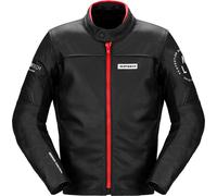 Spidi Genesis, veste en cuir 62 Noir/Rouge Noir/Rouge