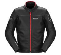 Spidi Genesis Veste en cuir de moto, noir/rouge, Taille 54