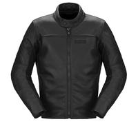 Spidi Genesis Veste en cuir de moto, noir, taille 54 pour homme