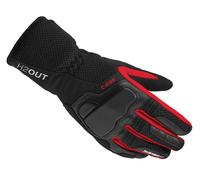 Spidi Grip 3 H2Out Gants de moto pour dames, noir-rouge, taille L pour femmes