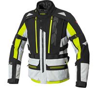 Spidi H2Out Allroad Veste textile de moto, noir/gris/jaune, Taille 4XL