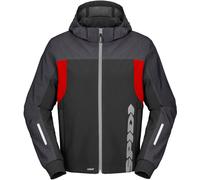 Spidi H2Out II Sweat à capuche de moto imperméable, noir/rouge, Taille S