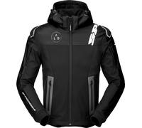 Spidi Warrior Sweat à capuche moto, noir-blanc, taille 2XL pour homme