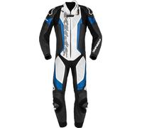 Spidi Laser Pro Combinaison en cuir de moto perforée d’une pièce, noir/bleu, Taille 56