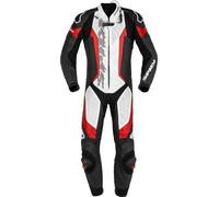 Spidi Laser Pro Combinaison en cuir de moto perforée d’une pièce, noir/rouge, Taille 52