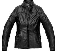 Spidi Mack Veste en cuir de moto dames, noir, taille 46 pour femmes