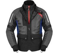 Spidi Net H2Out veste textile de moto imperméable, noir-gris-bleu, taille M pour homme