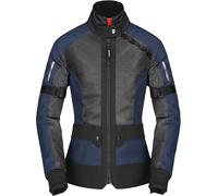 Spidi Net H2Out veste textile de moto pour dames imperméable à l’eau, noir/bleu, Taille XS
